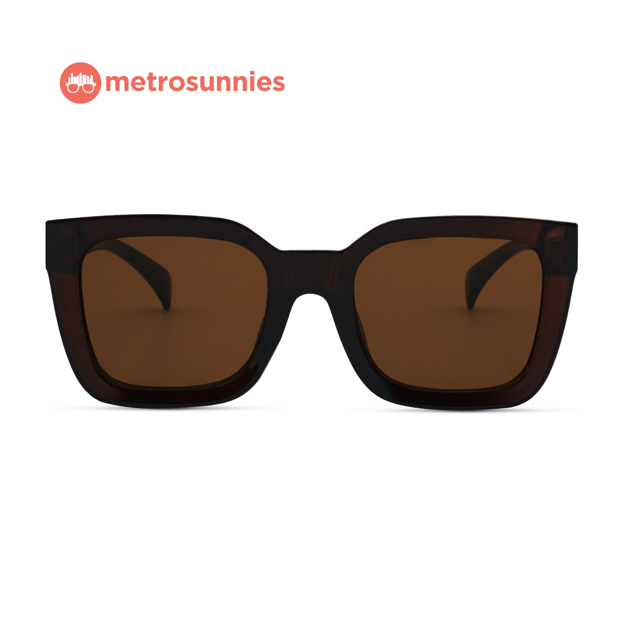 MetroSunnies Eve Sunnies (Brown) / Sunglasses with UV400 Protection / Fashion Eyewear Unisex