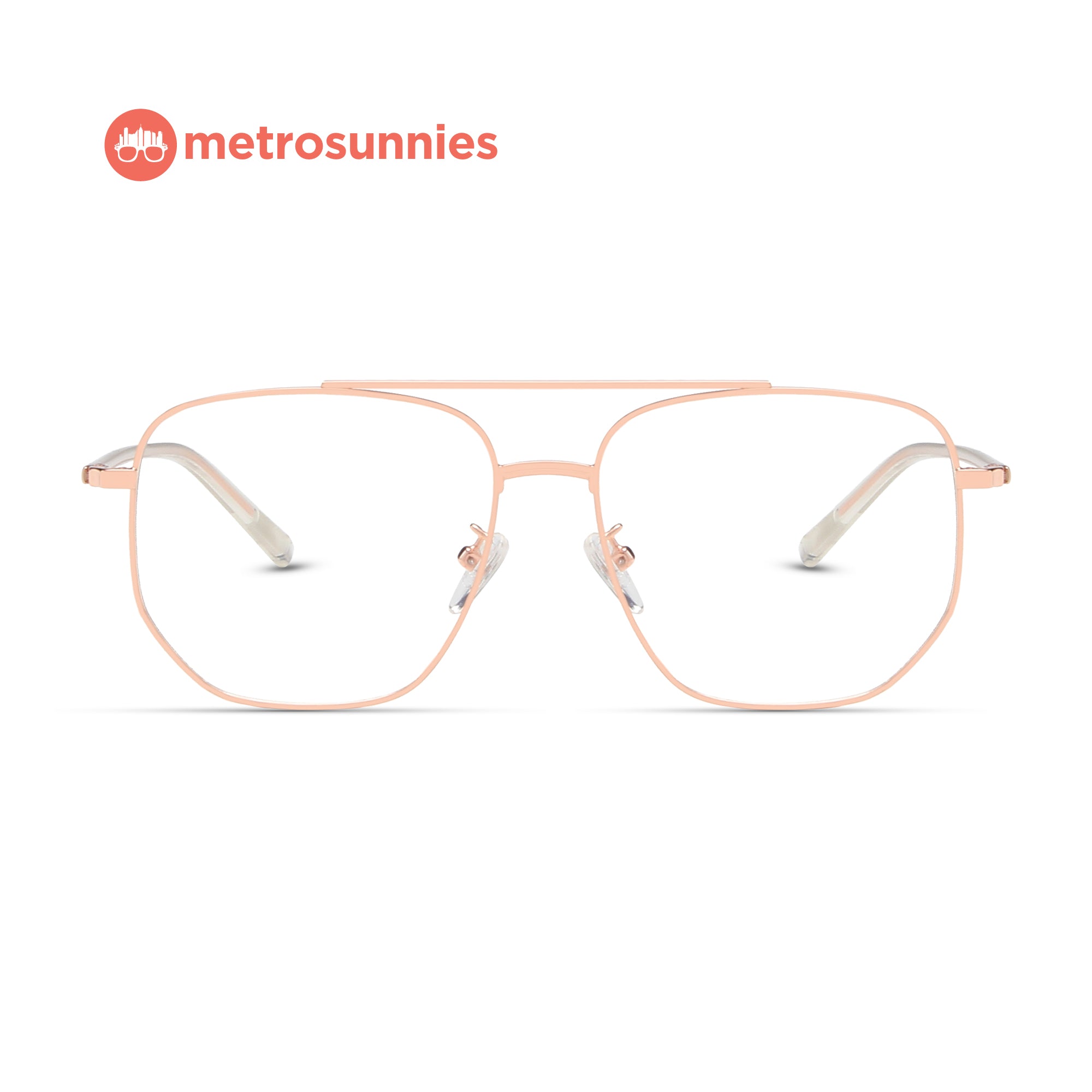 MetroSunnies Felix Specs (Rose Gold) / Con-Strain Blue Light / Anti-Radiation Computer Eyeglasses