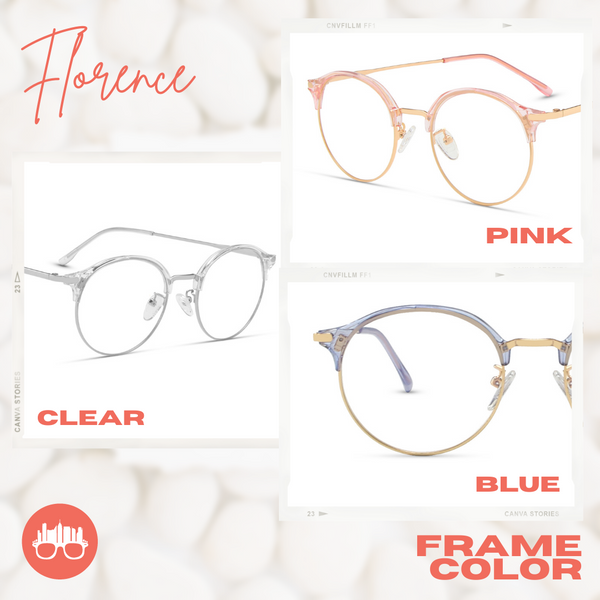 MetroSunnies Florence Specs (Pink) / Con-Strain Blue Light / Anti-Radiation Computer Eyeglasses