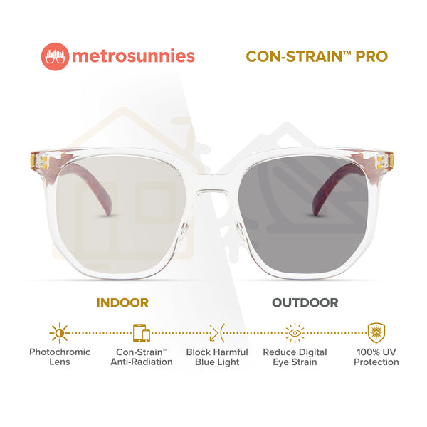 MetroSunnies Forest Specs (Clear) / Con-Strain Blue Light / Versairy / Anti-Radiation Eyeglasses