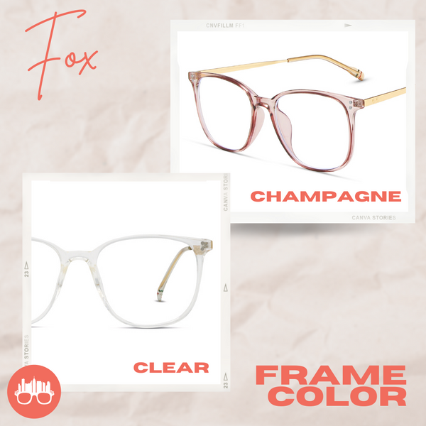MetroSunnies Fox Specs (Clear) / Con-Strain Blue Light / Versairy / Anti-Radiation Eyeglasses