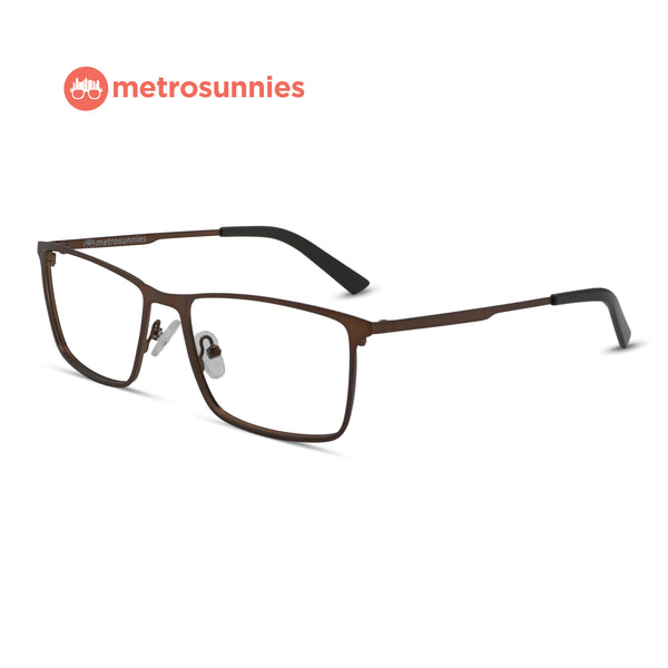 MetroSunnies Gary Specs (Brown) / Replaceable Lens / Eyeglasses for Men and Women