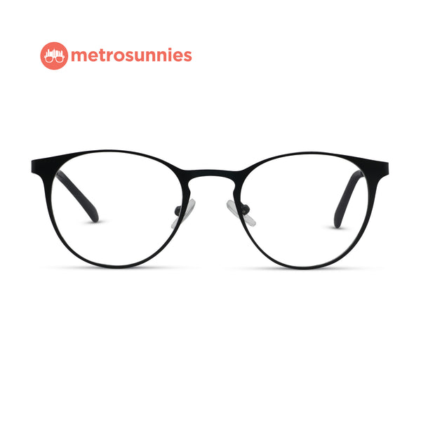 MetroSunnies Geri Specs (Black) / Replaceable Lens / Eyeglasses for Men and Women