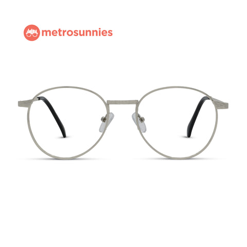 MetroSunnies Glenn Specs (Silver) / Replaceable Lens / Eyeglasses for Men and Women