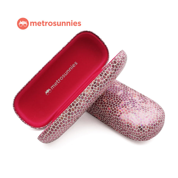 MetroSunnies Glitz Hard Case Holder (Pink) / Eyewear Case Holder for Sunnies and Specs