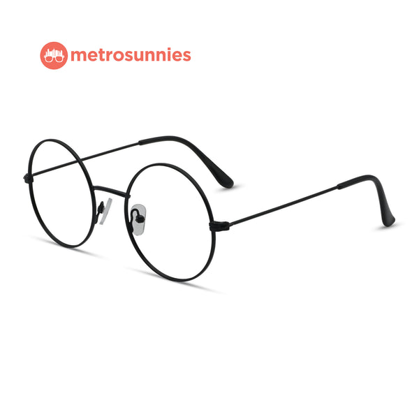 MetroSunnies Harry Specs (Black) / Replaceable Lens / Eyeglasses for Men and Women