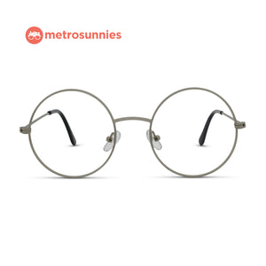 MetroSunnies Harry Specs (Silver) / Replaceable Lens / Eyeglasses for Men and Women
