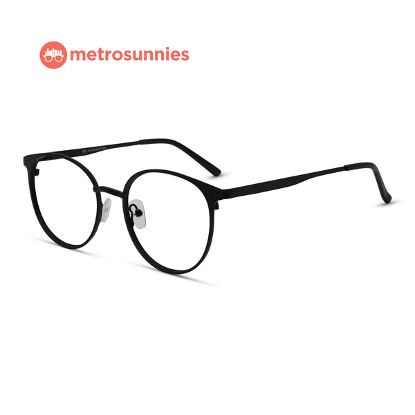 MetroSunnies Haven Specs (Black) / Replaceable Lens / Eyeglasses for Men and Women