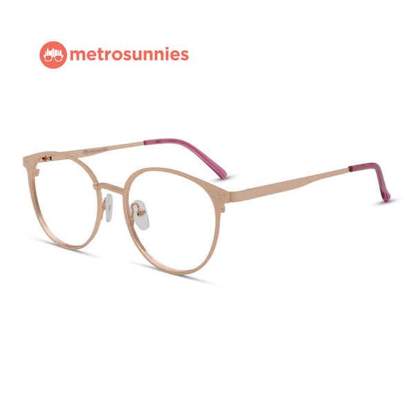 MetroSunnies Haven Specs (Rose Gold) / Replaceable Lens / Eyeglasses for Men and Women