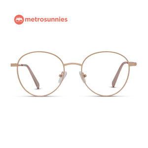 MetroSunnies Jensen Specs (Rose Gold) / Replaceable Lens / Eyeglasses for Men and Women