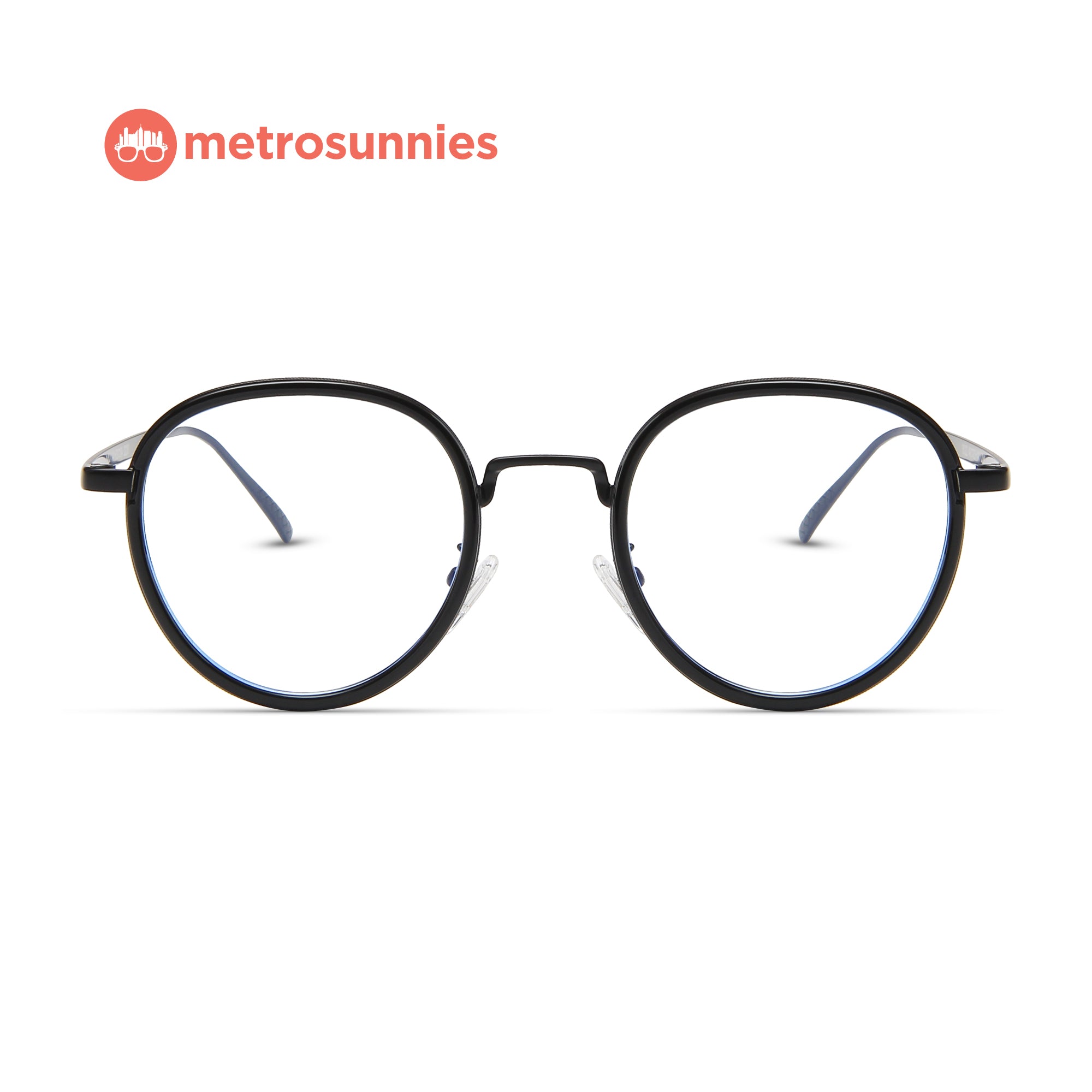 MetroSunnies Jessie Specs (Black) / Replaceable Lens / Eyeglasses for Men and Women