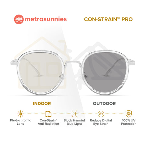 MetroSunnies Jessie Specs (Clear) / Replaceable Lens / Eyeglasses for Men and Women
