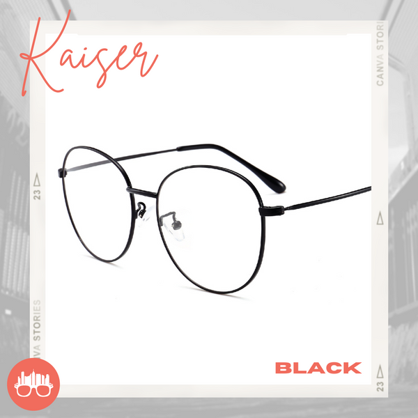 MetroSunnies Kaiser Specs (Black) / Con-Strain Blue Light / Anti-Radiation Computer Eyeglasses