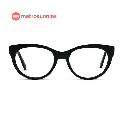 MetroSunnies Karla Specs (Black) / Handmade Acetate / Replaceable Lens / Eyeglasses