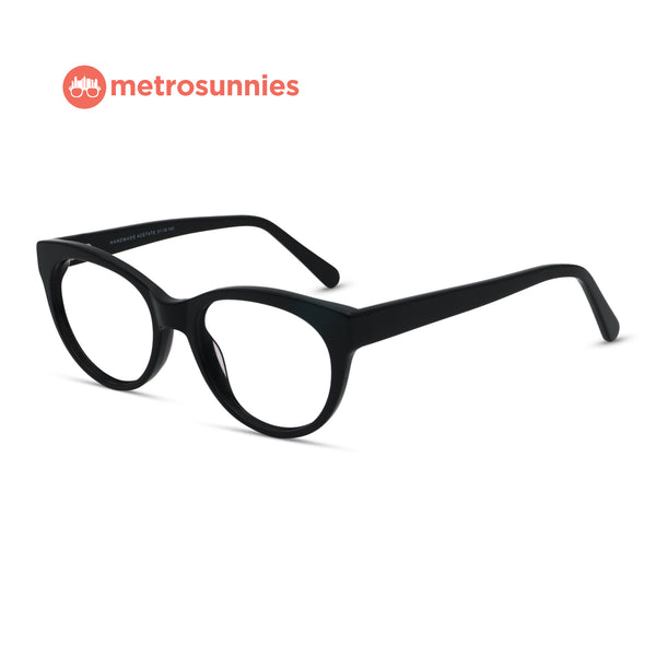 MetroSunnies Karla Specs (Black) / Handmade Acetate / Replaceable Lens / Eyeglasses