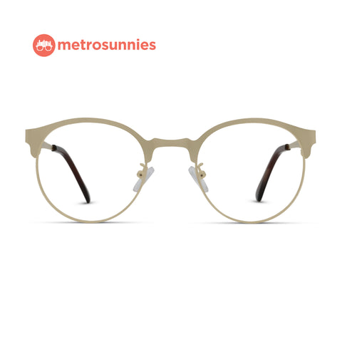 MetroSunnies Kate Specs (Gold) / Replaceable Lens / Eyeglasses for Men and Women