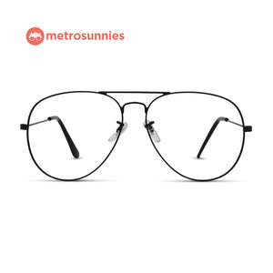 MetroSunnies Kennedy Specs (Black) / Replaceable Lens / Eyeglasses for Men and Women