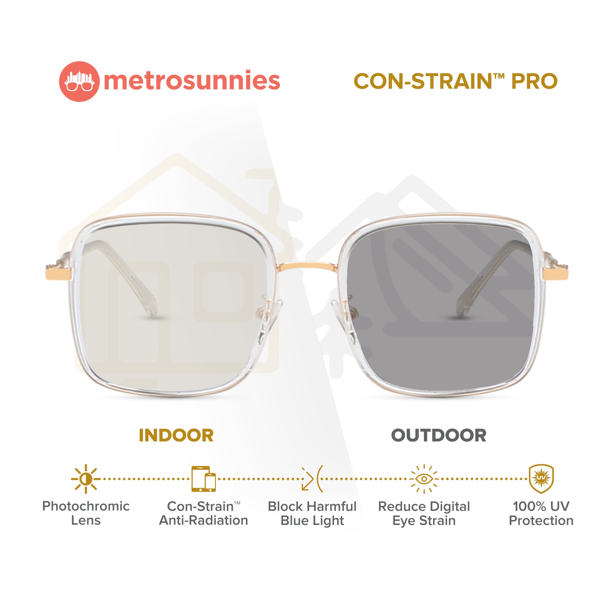 MetroSunnies Lee Specs (Clear) / Replaceable Lens / Eyeglasses for Men and Women