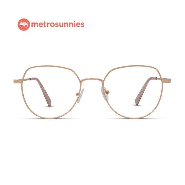 MetroSunnies Lily Specs (Rose Gold) / Replaceable Lens / Eyeglasses for Men and Women