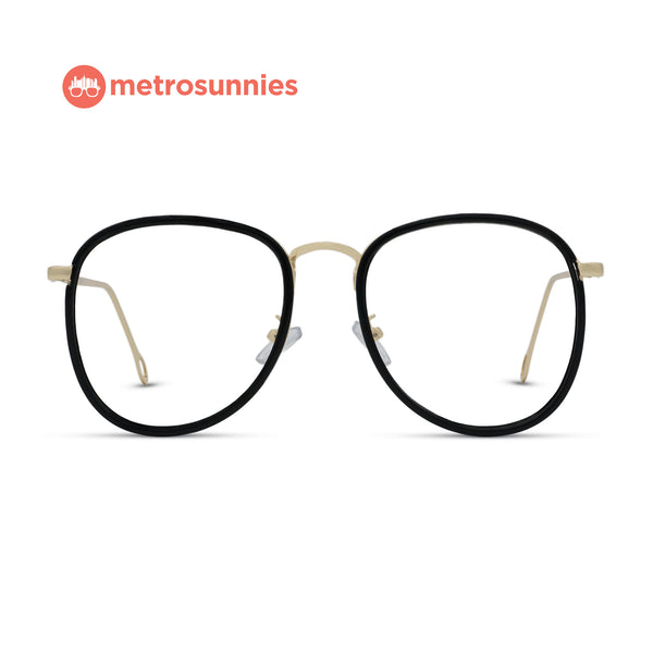 MetroSunnies Linda Specs (Black) / Replaceable Lens / Eyeglasses for Men and Women