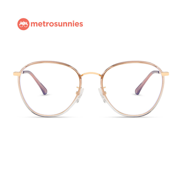 MetroSunnies Lisa Specs (Champagne) / Con-Strain Blue Light / Anti-Radiation Computer Eyeglasses