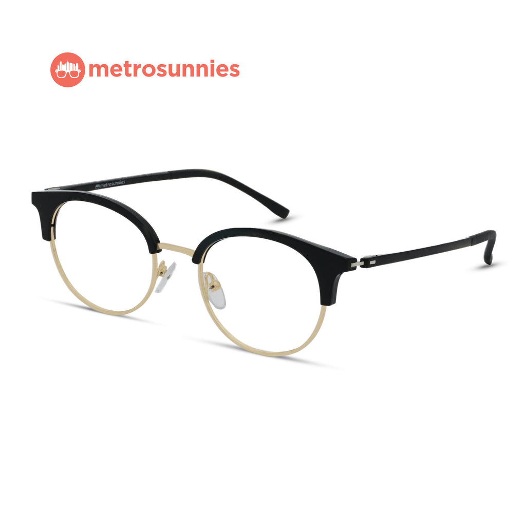 MetroSunnies Logan Specs (Black) / Replaceable Lens / Versairy Ultrali