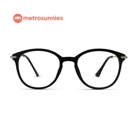 MetroSunnies Lou Specs (Black) / Replaceable Lens / Eyeglasses for Men and Women