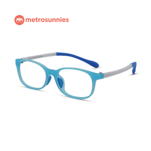 Lil' MetroSunnies Maurice Kid's Eyeglasses (Sky) / Con-Strain Blue Light / Anti-Radiation