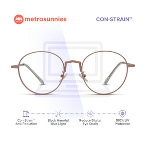 MetroSunnies Mavi Specs (Pink) / Con-Strain Blue Light / Anti-Radiation Computer Eyeglasses