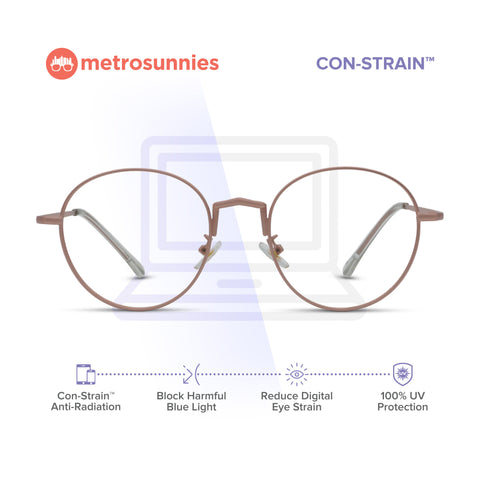 MetroSunnies Mavi Specs (Pink) / Con-Strain Blue Light / Anti-Radiation Computer Eyeglasses