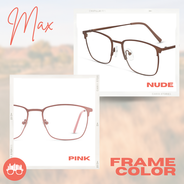 MetroSunnies Max Specs (Pink) / Con-Strain Blue Light / Anti-Radiation Computer Eyeglasses
