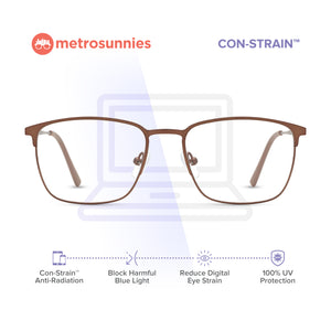 MetroSunnies Max Specs (Nude) / Con-Strain Blue Light / Anti-Radiation Computer Eyeglasses