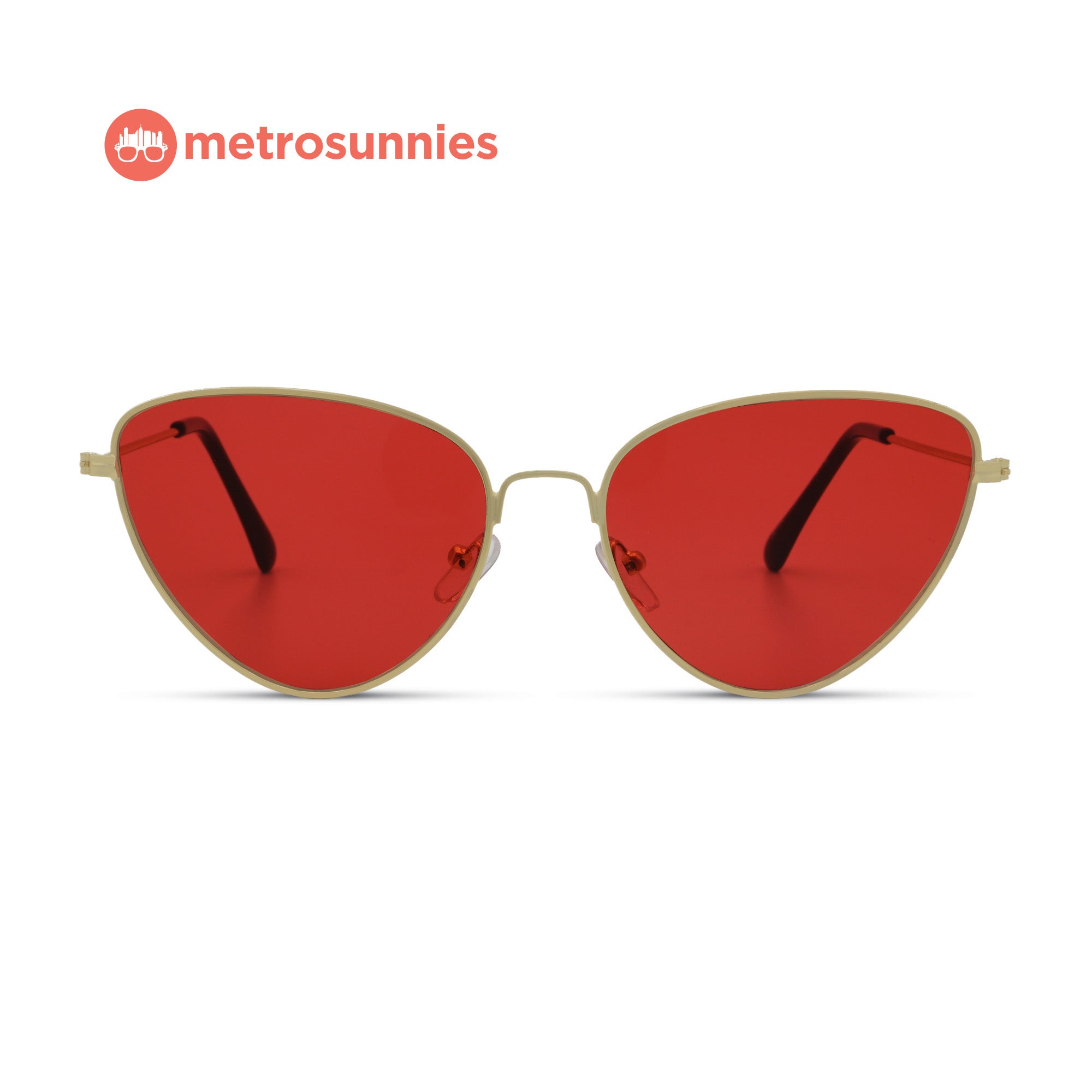 MetroSunnies Meg Sunnies (Vermillion) / Sunglasses with UV400 Protection / Fashion Eyewear Unisex