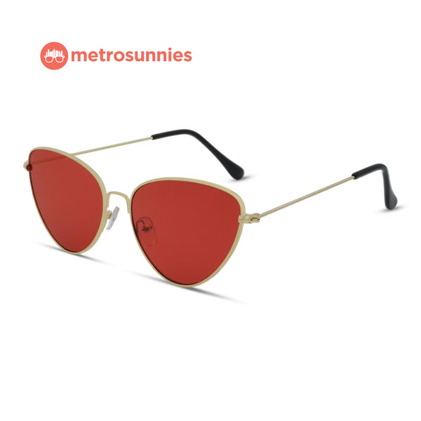 MetroSunnies Meg Sunnies (Vermillion) / Sunglasses with UV400 Protection / Fashion Eyewear Unisex