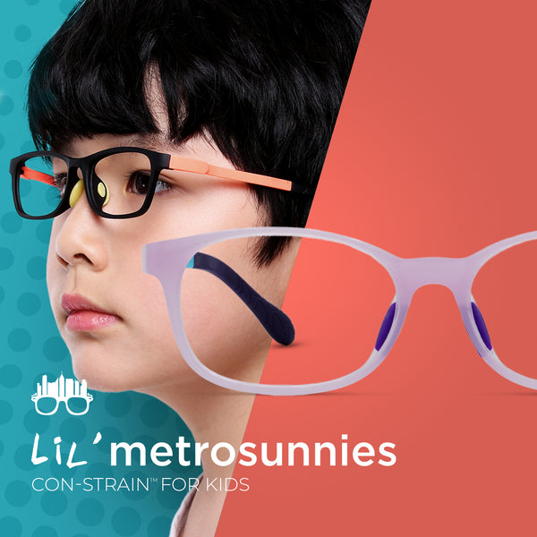 Lil' MetroSunnies Kyle Kid's Eyeglasses (Gray) / Con-Strain Blue Light / Anti-Radiation