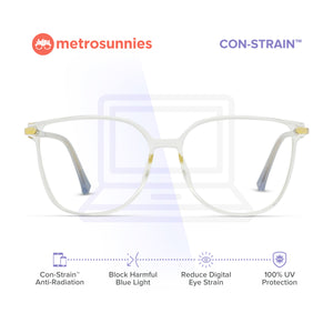 MetroSunnies Nadia Specs (Clear) / Con-Strain Blue Light / Versairy / Anti-Radiation Eyeglasses