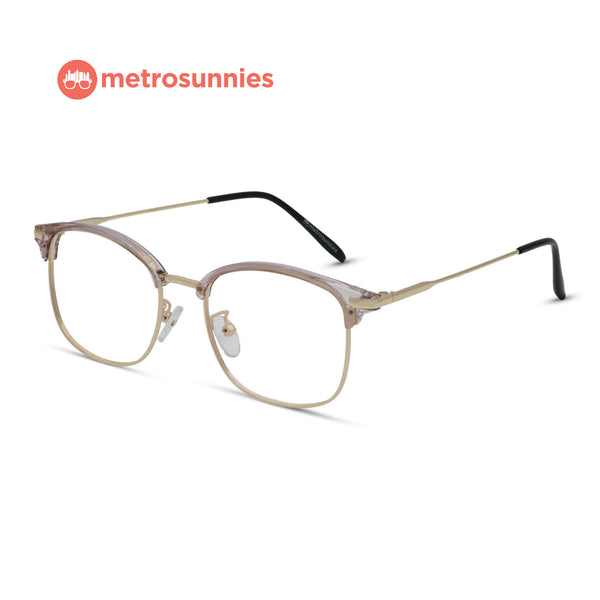 MetroSunnies Nathan Specs (Champagne) / Replaceable Lens / Eyeglasses for Men and Women