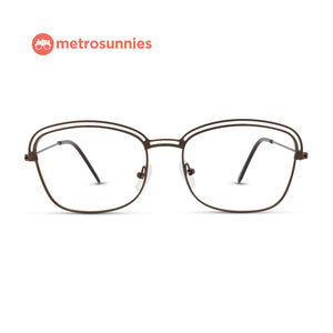 MetroSunnies Nikki Specs (Bronze) / Replaceable Lens / Eyeglasses for Men and Women