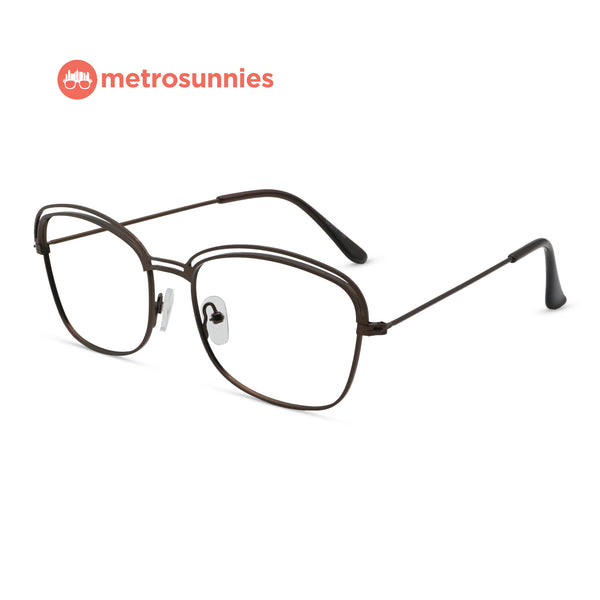 MetroSunnies Nikki Specs (Bronze) / Replaceable Lens / Eyeglasses for Men and Women