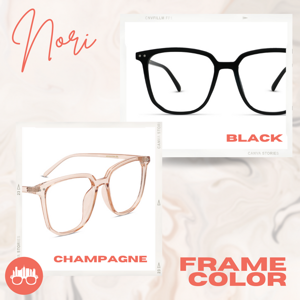MetroSunnies Nori Specs / Anti Radiation Glasses for Women and Men / Eyeglasses Replaceable Lens / Blue Light Eyewear / Versairy TR90 Lightweight / Optical Frame