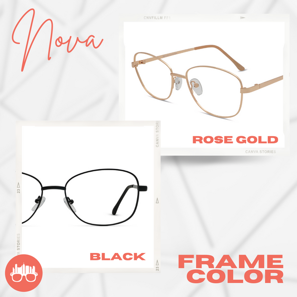 MetroSunnies Nova Specs (Black) / Replaceable Lens / Eyeglasses for Men and Women