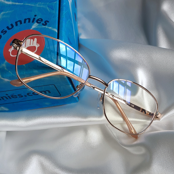 MetroSunnies Nova Specs (Rose Gold) / Replaceable Lens / Eyeglasses for Men and Women