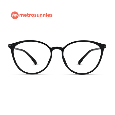 MetroSunnies Orion Specs (Black) / Replaceable Lens / Versairy Ultralight Weight / Eyeglasses