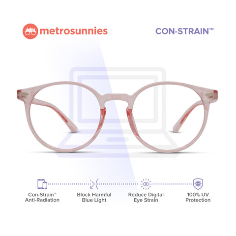 MetroSunnies Otis Specs (Pink) / Con-Strain Blue Light / Versairy / Anti-Radiation Eyeglasses