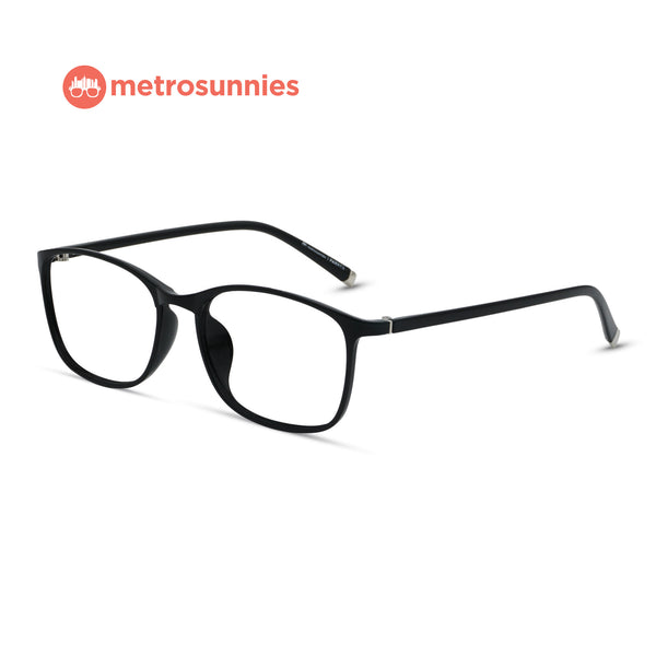 MetroSunnies Parker Specs (Coal) / Replaceable Lens / Versairy Ultralight Weight / Eyeglasses