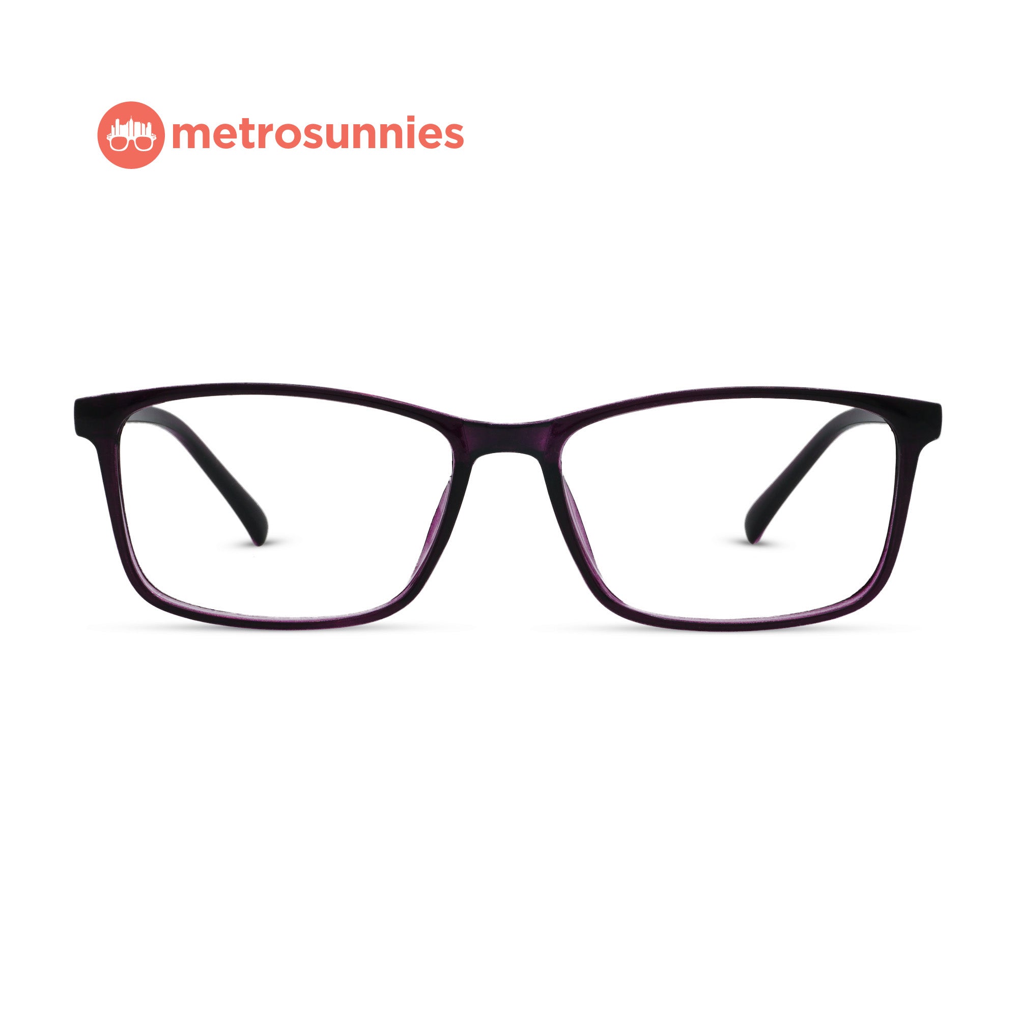MetroSunnies Penny Specs (Purple) / Replaceable Lens / Eyeglasses for Men and Women