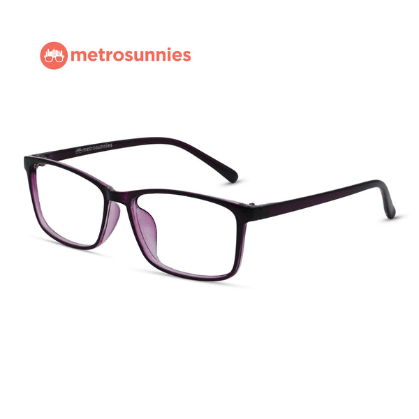 MetroSunnies Penny Specs (Purple) / Replaceable Lens / Eyeglasses for Men and Women