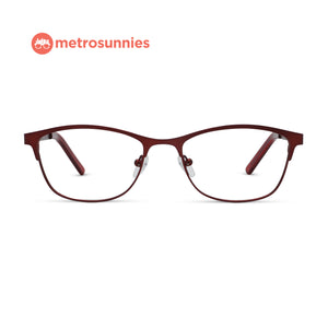 MetroSunnies Phillip Specs (Burgundy) / Replaceable Lens / Eyeglasses for Men and Women