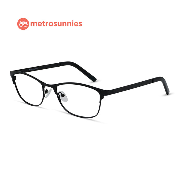 MetroSunnies Phillip Specs (Black) / Replaceable Lens / Eyeglasses for Men and Women
