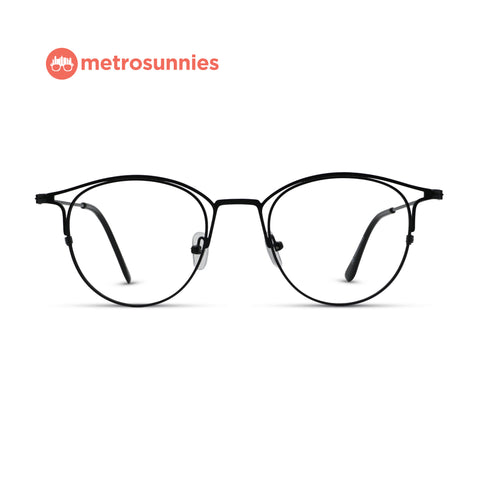 MetroSunnies Phoebe Specs (Black) / Replaceable Lens / Eyeglasses for Men and Women